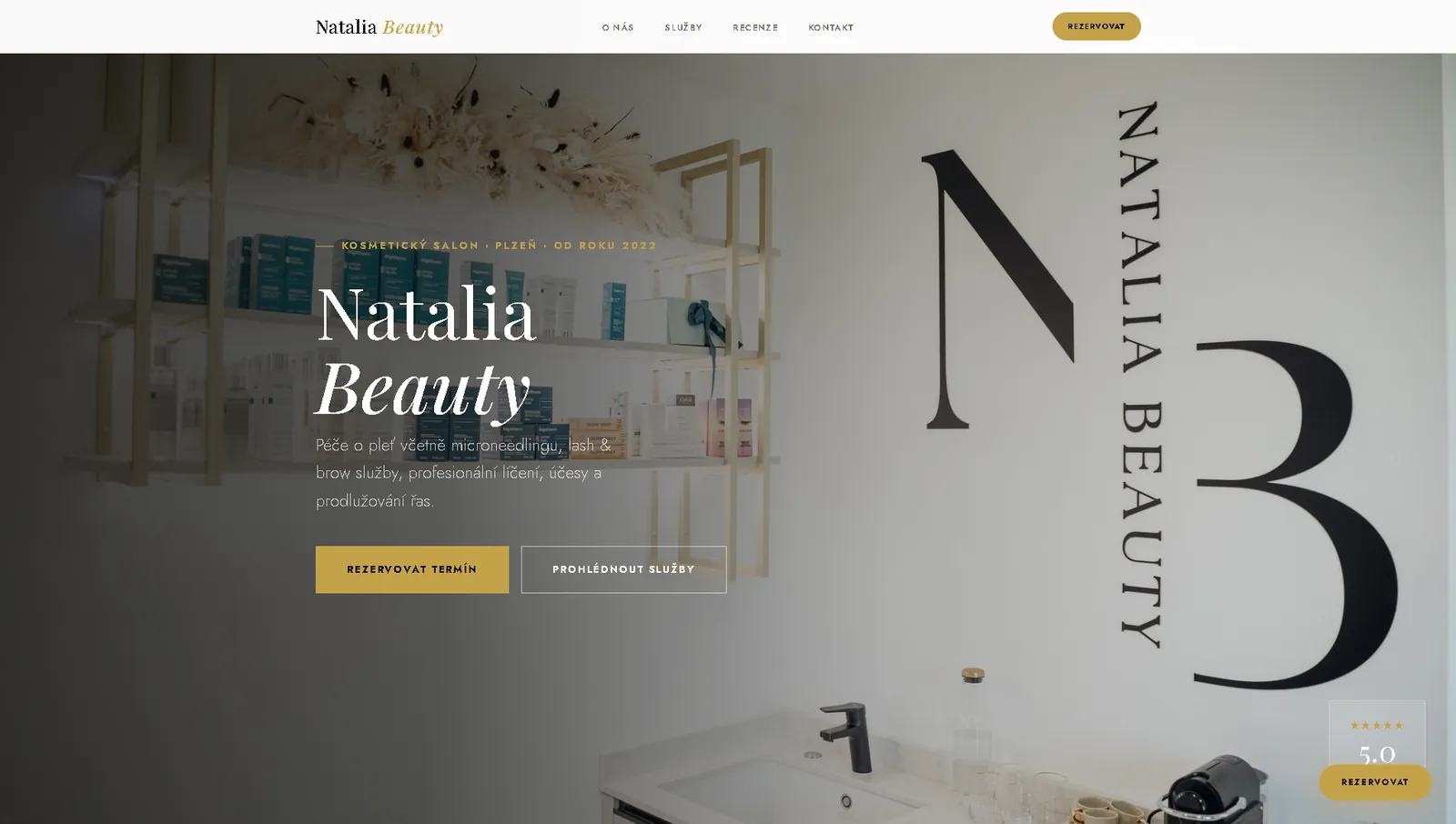Náhled webu Natalia Beauty